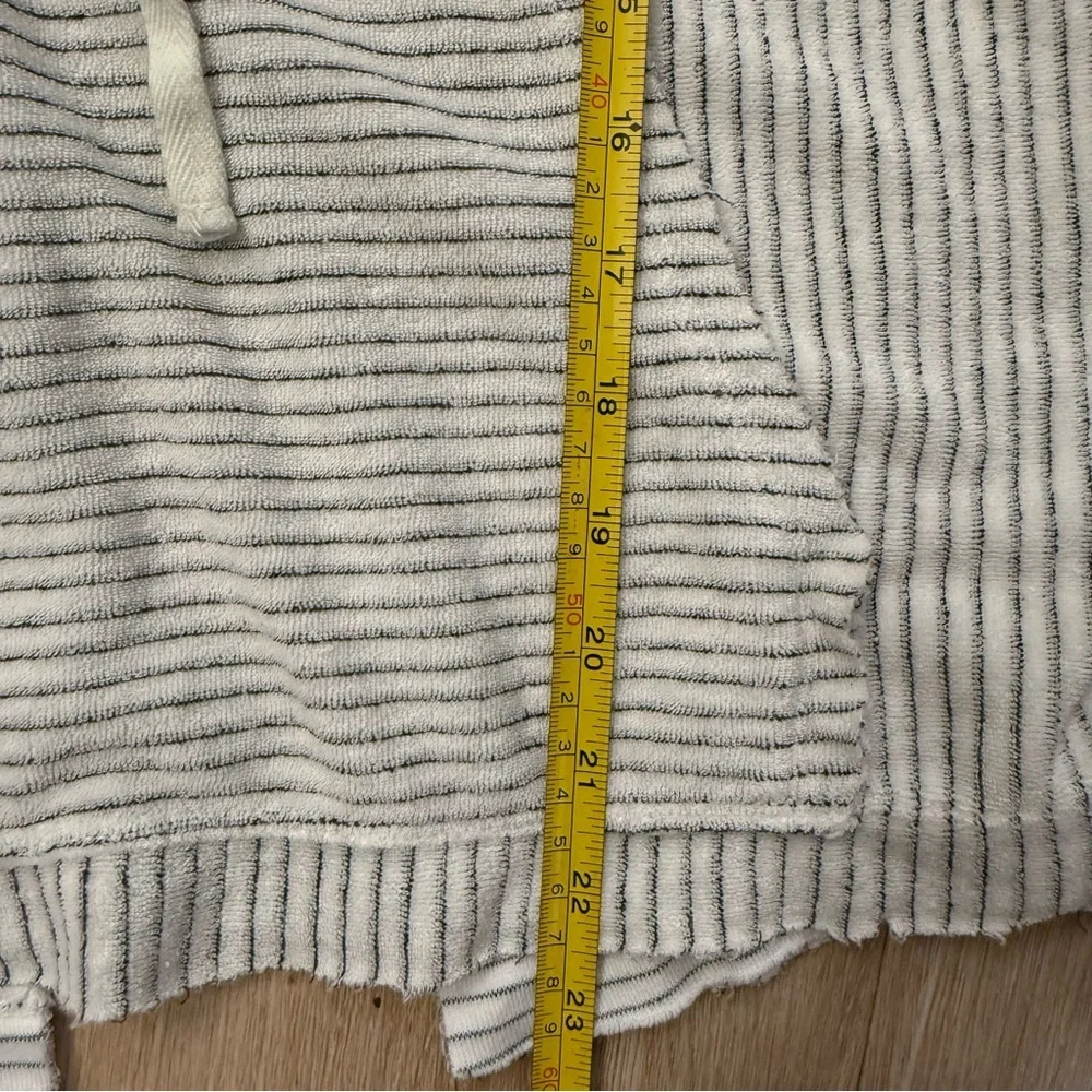 Bella Dahl Striped Gray and White Hoodie Size M - Picture 10 of 12